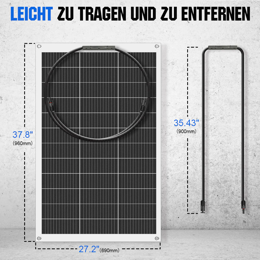 Wohnmobile 130Wp 260Wp 390Wp 520Wp 12V Basispaket Solaranlage mit 130Wp Semi-Flexibles Solarmodul - Image 4
